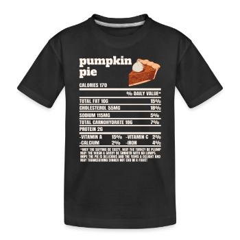 Tarte à la citrouille Valeur nutritive Cake Lovers - T-shirt bio Premium Enfant - noir - Devant