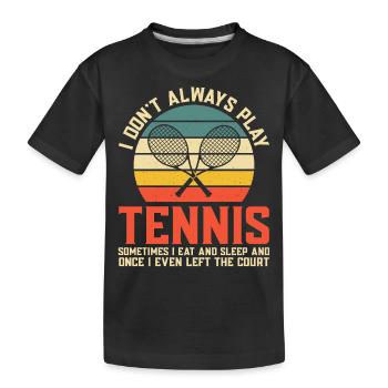 Tennis - Kinder Premium Bio T-Shirt - Schwarz - Vorne