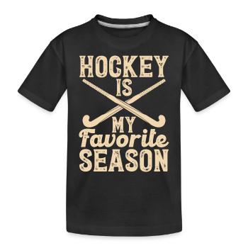 Hockey sur glace - T-shirt bio Premium Enfant - noir - Devant