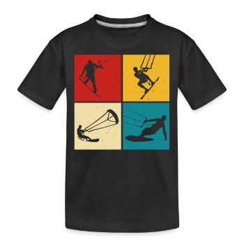 Kitesurf Kitesurfer Kiteboard - T-shirt bio Premium Enfant - noir - Devant