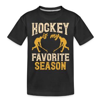 Hockey - Kinder Premium Bio T-Shirt - Schwarz - Vorne