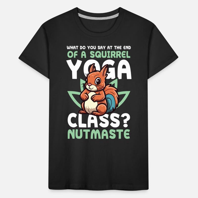 Squirrel Yoga Class Nutmaste Eichhörnchen Kinder Premium Bio T-Shirt