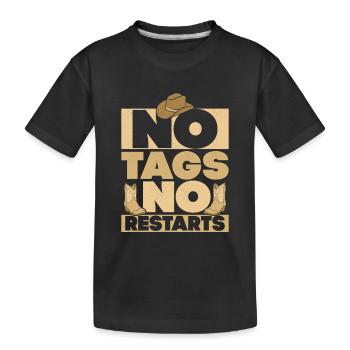 No Tags No Restarts Country Music Line Dance - T-shirt bio Premium Enfant - noir - Devant