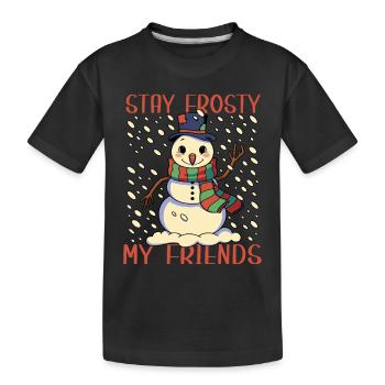 Funny Snowman T-Shirt - T-shirt bio Premium Enfant - noir - Devant
