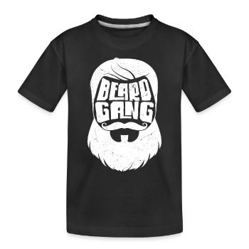 Beard Lover Bearded Man Beard Gang - Kids' Premium Organic T-Shirt - black - Front