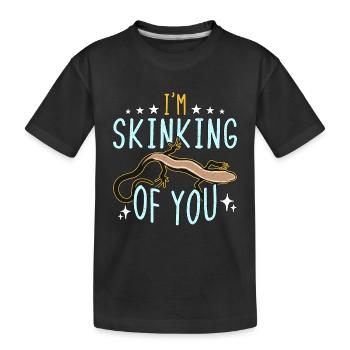 Scinques Je vous trompe Animaux exotiques Lézard - T-shirt bio Premium Enfant - noir - Devant