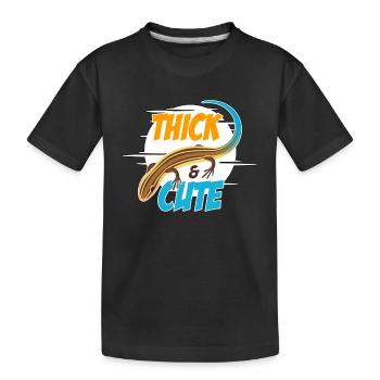 Scinques épais et mignon Propriétaire de reptile à langue bleue - T-shirt bio Premium Enfant - noir - Devant