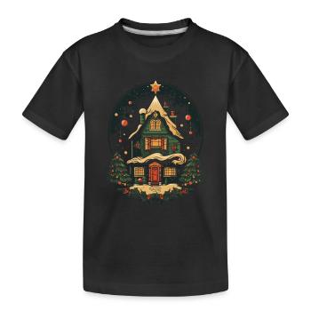 Christmas atmosphere with our home decorations - Kids' Premium Organic T-Shirt - black - Front