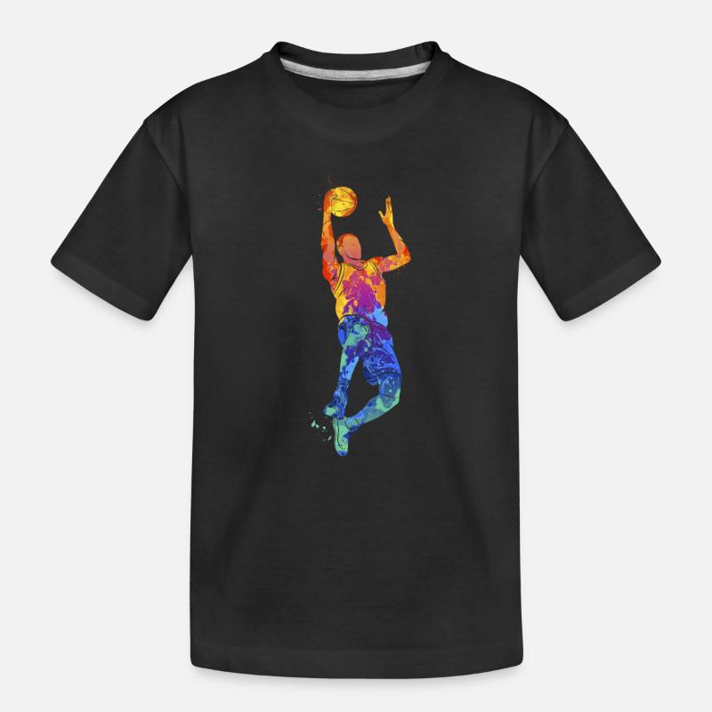 basket-ball basketteur basketteur basketteur - T-shirt bio Premium Enfant - noir