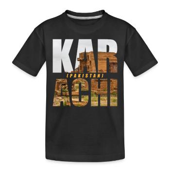 Karachi Pakistan Souvenir - T-shirt bio Premium Enfant - noir - Devant