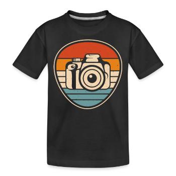 Photographer - Kids' Premium Organic T-Shirt - black - Front