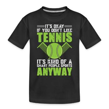 Tennis - Kids' Premium Organic T-Shirt - black - Front