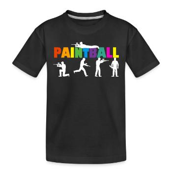 Cool Retro Paintball Player Splatter Paintball - T-shirt bio Premium Enfant - noir - Devant