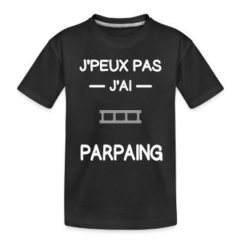 je peux pas j'ai parpaing maçon humour - T-shirt bio Premium Enfant - noir - Devant