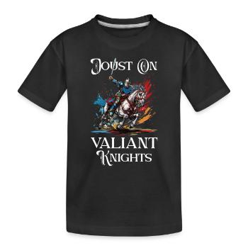 Chevaliers Chevaliers Armure médiévale de la Renaissance - T-shirt bio Premium Enfant - noir - Devant