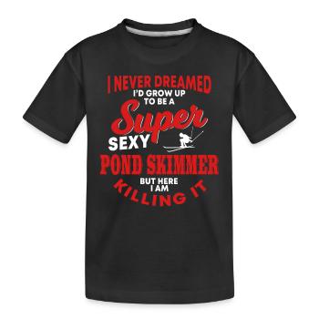 Drôle de cadeau d’écrémage d’étang - T-shirt bio Premium Enfant - noir - Devant