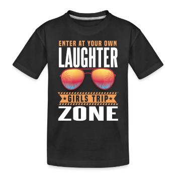 Girls Trip Zone - Kinder Premium Bio T-Shirt - Schwarz - Vorne