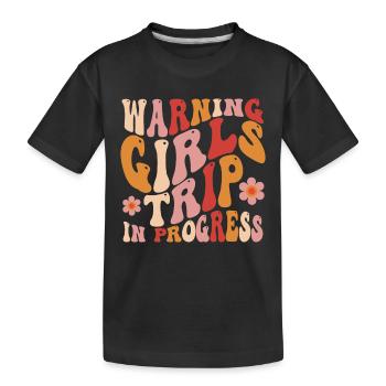 Groovy Girls Trip - Kinder Premium Bio T-Shirt - Schwarz - Vorne