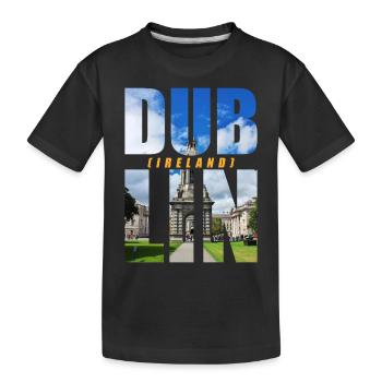 Dublin Irland Souvenir - Kinder Premium Bio T-Shirt - Schwarz - Vorne