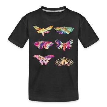Motte TIE DYE Vintage Motten - Kinder Premium Bio T-Shirt - Schwarz - Vorne