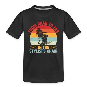 Coiffeur Coiffeur Coiffeur Coiffure Coiffure - T-shirt bio Premium Enfant - noir - Devant