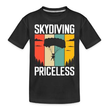 Skydiving - Kids' Premium Organic T-Shirt - black - Front