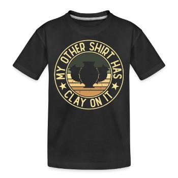 Töpfern Töpferei Töpfer - Kinder Premium Bio T-Shirt - Schwarz - Vorne