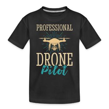 Drone - Kids' Premium Organic T-Shirt - black - Front