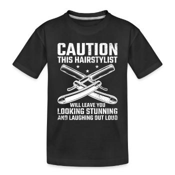 Coiffeur Coiffeur Coiffeur Coiffure Coiffure - T-shirt bio Premium Enfant - noir - Devant