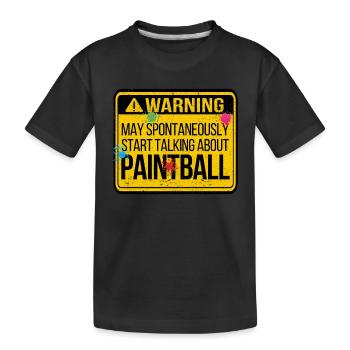 L’avertissement peut commencer spontanément, à propos du paintball - T-shirt bio Premium Enfant - noir - Devant