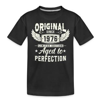 Retro Geschenk 1976 47. Geburtstag - Kinder Premium Bio T-Shirt - Schwarz - Vorne