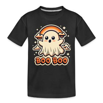 Boo Boo Halloween Fantôme - T-shirt bio Premium Enfant - noir - Devant