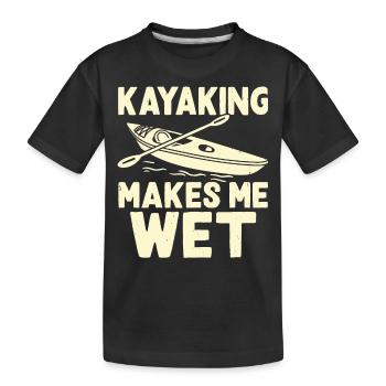 Kajak Kajakfahrer Kajaker - Kinder Premium Bio T-Shirt - Schwarz - Vorne