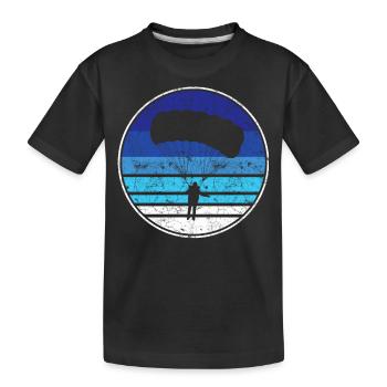Skydiving - Kids' Premium Organic T-Shirt - black - Front