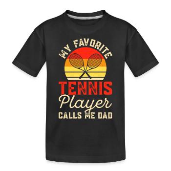 Tennis - Kids' Premium Organic T-Shirt - black - Front