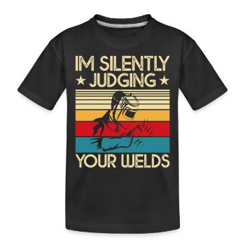 Schweißen Schweißer - Kinder Premium Bio T-Shirt - Schwarz - Vorne