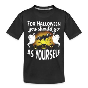 Halloween Go As Yourself Costume de fantôme - T-shirt bio Premium Enfant - noir - Devant