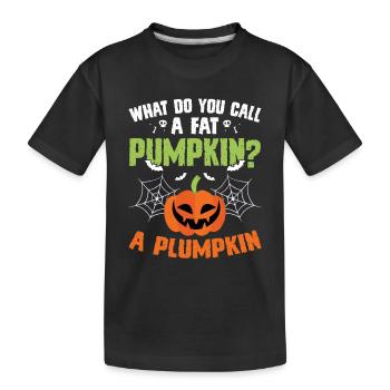 Citrouille Un cadeau d’Halloween effrayant - T-shirt bio Premium Enfant - noir - Devant