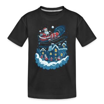 L’art moderne rencontre le Père Noël de Noël - T-shirt bio Premium Enfant - noir - Devant