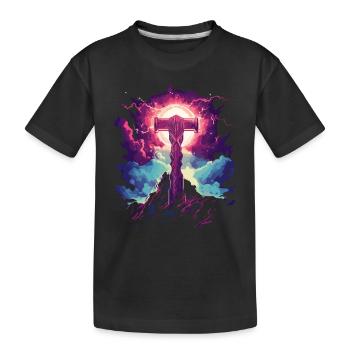 Le pouvoir du tonnerre sur votre t-shirt : Mjölnir - T-shirt bio Premium Enfant - noir - Devant