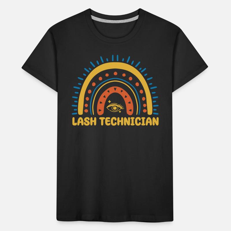 Lash Tech Boho Rainbow Kids' Premium Organic T-Shirt