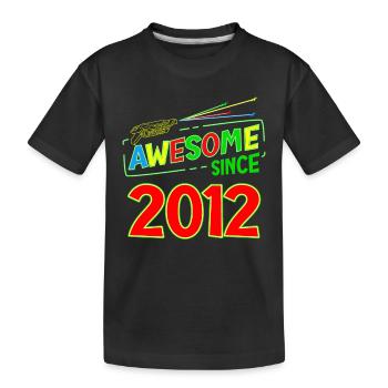 11 Years Old Awesome Since 2012 Laser Tag Birthday - Kinder Premium Bio T-Shirt - Schwarz - Vorne