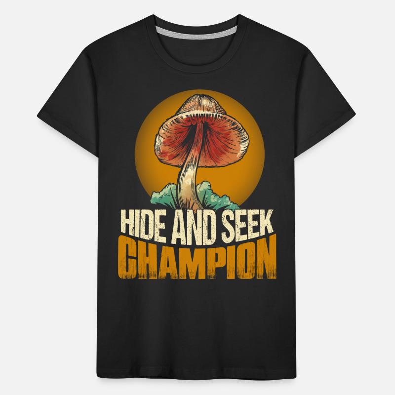 Champignon mycologue champion de cache-cache T-shirt bio Premium Enfant