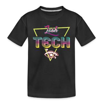 Tenue rétro Lash Tech des années 80 - T-shirt bio Premium Enfant - noir - Devant