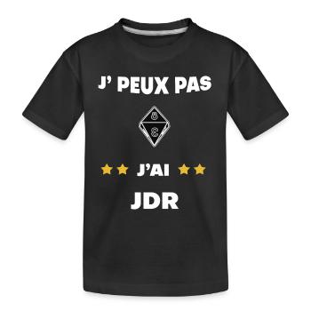 je peux pas j'ai jdr cadeau joueur - T-shirt bio Premium Enfant - noir - Devant