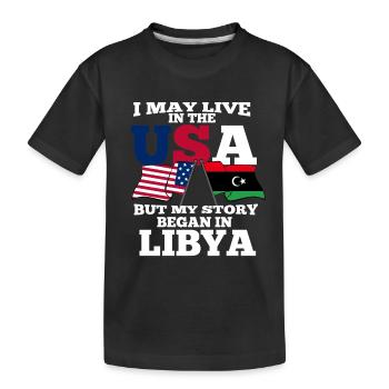 Libye Amérique États-Unis Cadeau - T-shirt bio Premium Enfant - noir - Devant