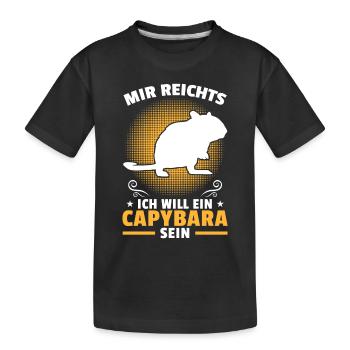 Will eine Rennmaus sein Nagetier Gerbil - Kinder Premium Bio T-Shirt - Schwarz - Vorne