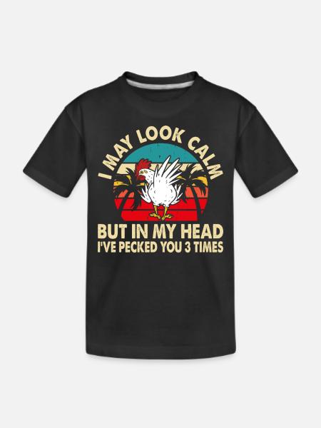 Hühner Huhn - Kinder Premium Bio T-Shirt - Schwarz