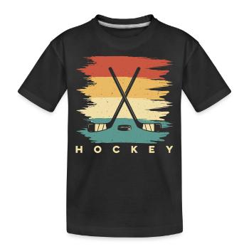 Hockey - Kids' Premium Organic T-Shirt - black - Front