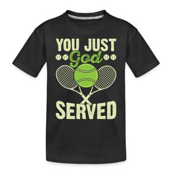 Tennis - Kinder Premium Bio T-Shirt - Schwarz - Vorne